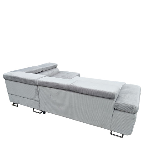 Καναπές Γωνιακός ArteLibre LUZANO Γκρι Ανοιχτό Ύφασμα/MDF 277x203x100cm