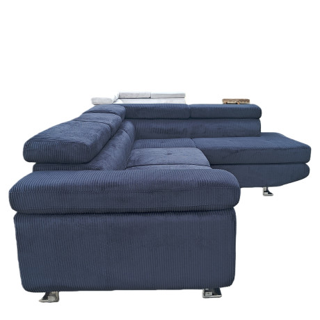 Καναπές Γωνιακός ArteLibre LUZANO Μαύρο Ύφασμα/MDF 277x203x100cm