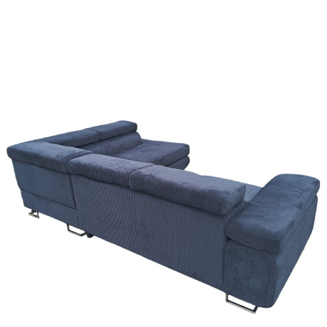 Καναπές Γωνιακός ArteLibre LUZANO Μαύρο Ύφασμα/MDF 277x203x100cm