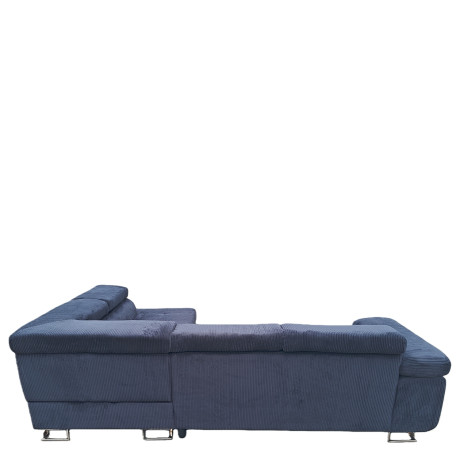 Καναπές Γωνιακός ArteLibre LUZANO Μαύρο Ύφασμα/MDF 277x203x100cm