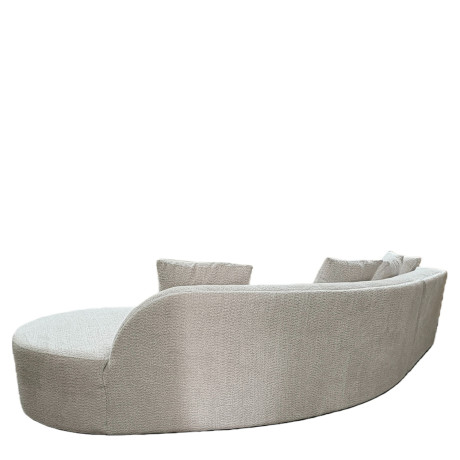 Καναπές MONTARO ArteLibre Γκρι Ανοιχτό Ύφασμα 140x105x65cm/206x124x68cm