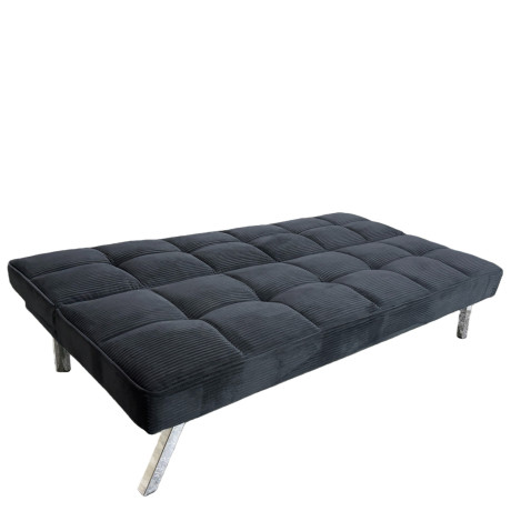 Καναπές Κρεβάτι ArteLibre ELVORE Μαύρο Ύφασμα/Ξύλο 190x83x74cm