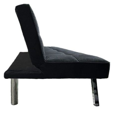 Καναπές Κρεβάτι ArteLibre ELVORE Μαύρο Ύφασμα/Ξύλο 190x83x74cm