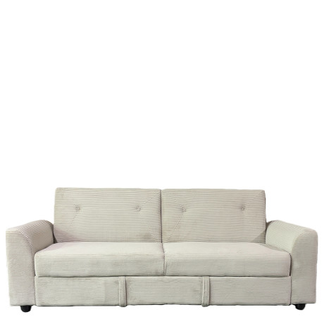 Καναπές Κρεβάτι ArteLibre VALMERO Μπεζ Ύφασμα/Ξύλο 216x85x85cm