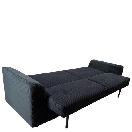 Καναπές Κρεβάτι ArteLibre VALMERO Μαύρο Ύφασμα/Ξύλο 216x85x85cm