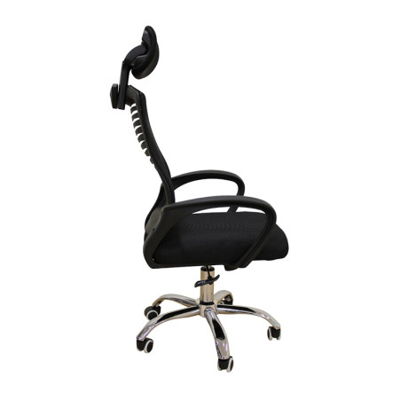 A1710 ΜΑΥΡΟ MESH ΠΟΛΥΘΡΟΝΑ ΓΡΑΦΕΙΟΥ 62Χ61Χ44-109/54-121εκ.