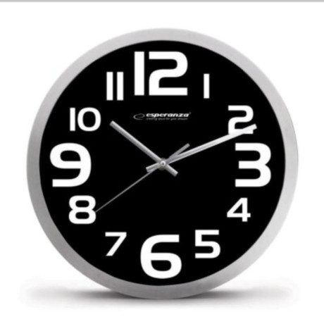 Esperanza Wall Clock Zurich Black (Ehc013k) (Espehc013k)