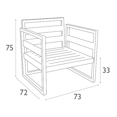 MYKONOS ΠΟΛΥΘΡΟΝΑ TAUPE ΜΕ ΜΑΞ. 73X72X75εκ. ΠΟΛ/ΝΙΟΥ