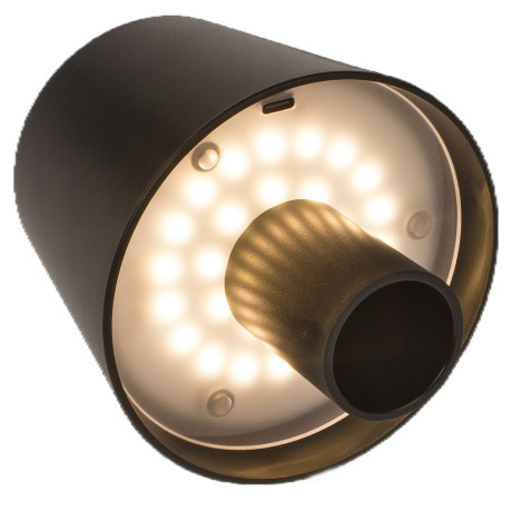 Επιτραπέζιο Φωτιστικό LED Φορητό Για Μπουκάλι Μαύρο Πλαστικό 11x10.5cm