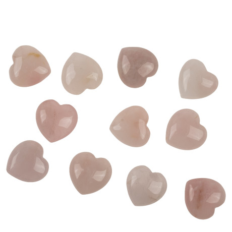 Καρδιά Χαλαζία Ροζ 2.5cm