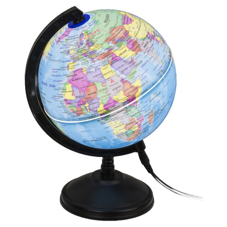 Φωτιστικό Επιτραπέζιο LED Υδρόγειος Με Καλώδιο USB Πλαστικό 11.5cm