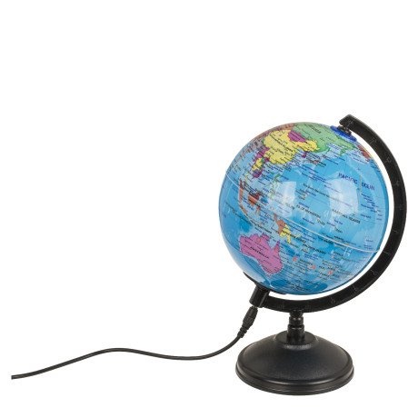 Φωτιστικό Επιτραπέζιο LED Υδρόγειος Με Καλώδιο USB Πλαστικό 11.5cm