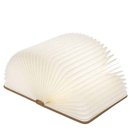 Λάμπα LED Ατμόσφαιρας Επιτραπέζια Βιβλίο Με Εξώφυλλο Δερματίνης Επαναφορτιζόμενη Καφέ 17x13cm