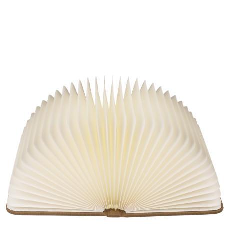 Λάμπα LED Ατμόσφαιρας Επιτραπέζια Βιβλίο Με Εξώφυλλο Δερματίνης Επαναφορτιζόμενη Καφέ 17x13cm