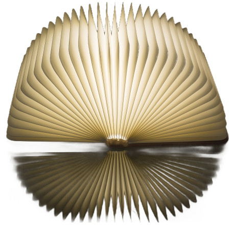 Λάμπα LED Ατμόσφαιρας Επιτραπέζια Βιβλίο Με Εξώφυλλο Δερματίνης Επαναφορτιζόμενη Καφέ 17x13cm