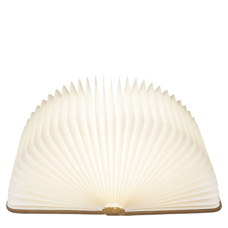 Λάμπα LED Ατμόσφαιρας Επιτραπέζια Βιβλίο Με Εξώφυλλο Δερματίνης Επαναφορτιζόμενη Καφέ 17x13cm