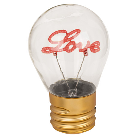 Φωτιστικό Επιτραπέζιο LED Λάμπα Πυρακτώσεως Με Κείμενο ‘Love’ Επαναφορτιζόμενο 12x7cm