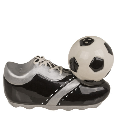 Αλατοπίπερο Παπούτσι Και Μπάλα Ποδοσφαίρου Με Μαγνήτη Δολομίτης 11.5x7.5x5cm Σετ 2Τμχ