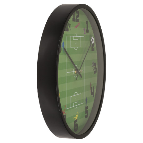 Ρολόι Τοίχου Ποδόσφαιρο Πράσινο Πλαστικό Φ30cm