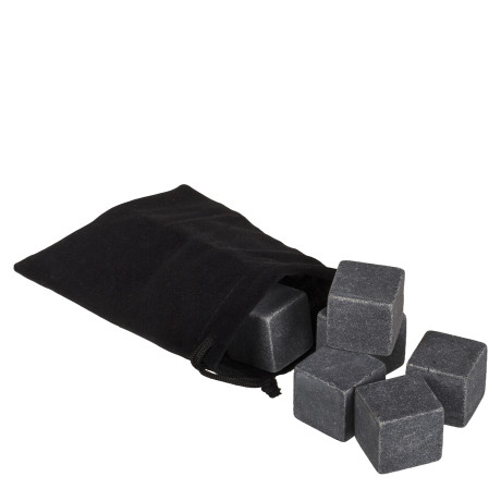 Πέτρες Ψύξης Για Ουίσκι Σε Βελούδινη Θήκη Σετ 6Τμχ