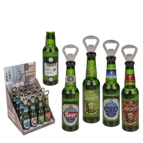 Ανοιχτήρι Μπουκαλίων Με Μαγνήτη Σε Σχήμα Μπουκαλιού Μπύρας Μέταλλο/Πλαστικό 21cm Σε 5 Σχέδια