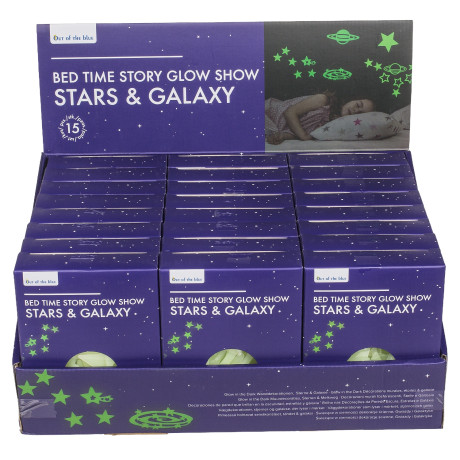 Αυτοκόλλητα Τοίχου Που Φωσφορίζουν Αστέρια Και Πλανήτες Σετ 15Τμχ Σε 3 Σχέδια