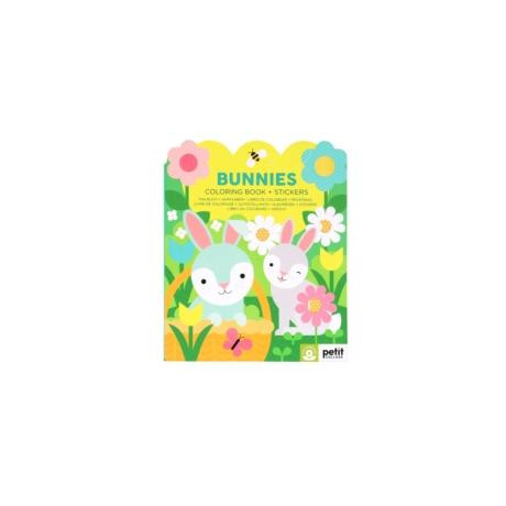 Bunnies Coloring Book + Stickers