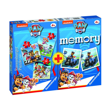 Ravensburger Memory® + 3 Puzzle: paw Patrol (20823)