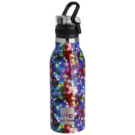 Ανοξείδωτo Μπουκάλι Ecolife Stardust 550ml Με Sport Πώμα 33-BO-3024