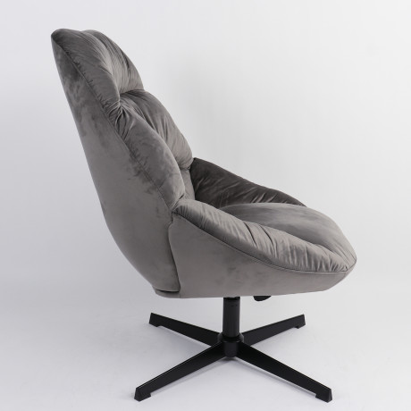 Πολυθρόνα ArteLibre CHANTIERI Γκρι Ύφασμα/Μέταλλο 94x71x83cm