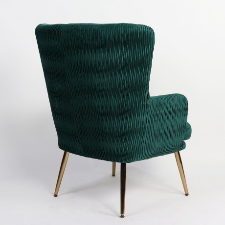 Πολυθρόνα ArteLibre KOLDENREE Πράσινο Βελούδο/Μέταλλο/Ξύλο 74x72x91cm