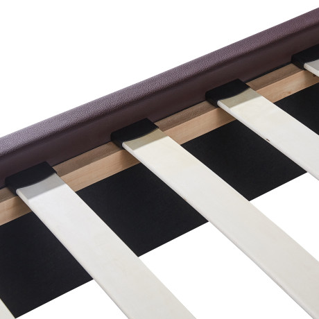 Κρεβάτι ArteLibre ARABIS Καφέ PU 220x160.5x120cm (Στρώμα 150x200cm)