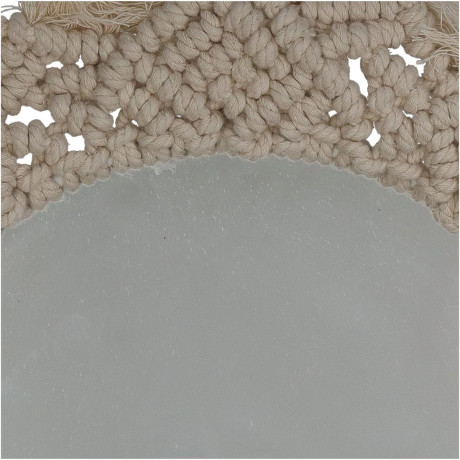 Καθρέπτης ArteLibre Μακραμέ Φυσικό Βαμβακερό 35x2x35cm