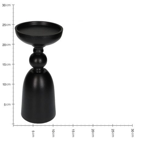 Κηροπήγιο ArteLibre Μαύρο Αλουμίνιο 12x12x26cm