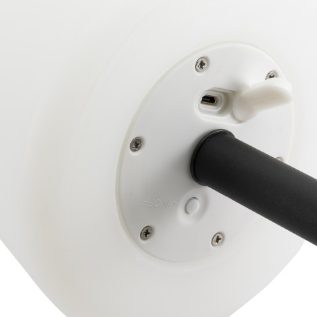 Επιτραπέζιο Φωτιστικό ArteLibre LED Φορητό MICHELLE Με Tag Μαύρο/Λευκό Μέταλλο/Πλαστικό 15.5x15.5x27.5cm