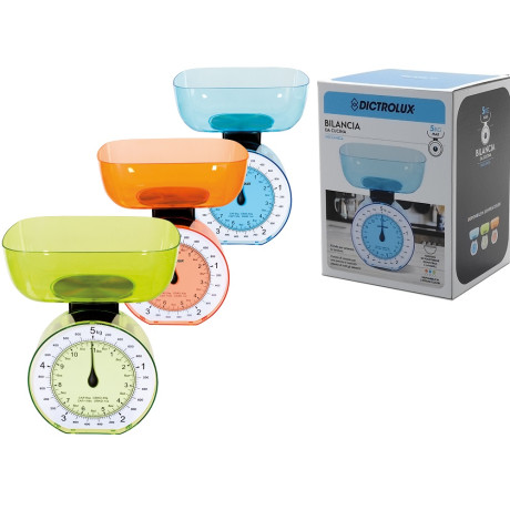 Ζυγαριά Κουζίνας Μέγιστο Βάρος 5kg Πλαστικό Σε 3 Χρώματα