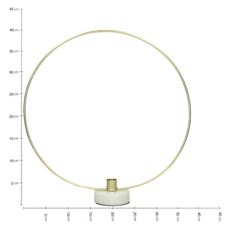 Κηροπήγιο ArteLibre Χρυσό Μέταλλο 38x8x40cm