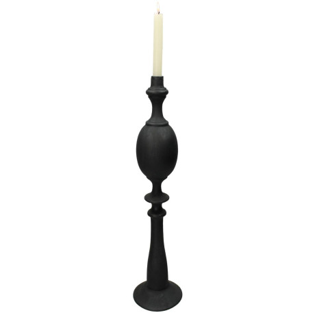 Κηροπήγιο ArteLibre Μαύρο Polyresin 13x13x44cm