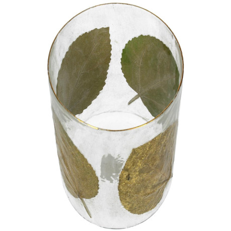 Κηροπήγιο ArteLibre Φύλλα Διάφανο Γυαλί 20x20x20cm