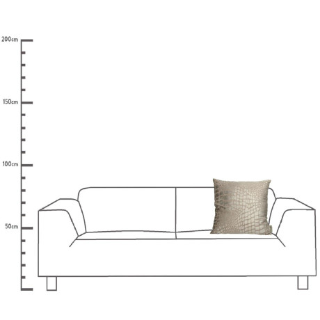 Μαξιλάρι ArteLibre Λεοπάρδαλη Ιβουάρ Βελούδο 45x45cm