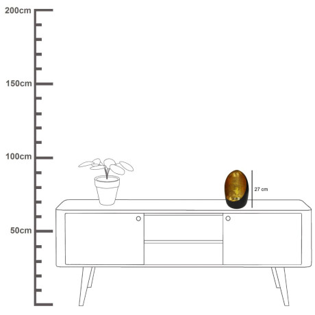 Κηροπήγιο ArteLibre Μαύρο Μέταλλο 17x17x27cm