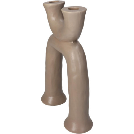 Κηροπήγιο ArteLibre Μπεζ Κεραμικό 19.5x6.5x27cm