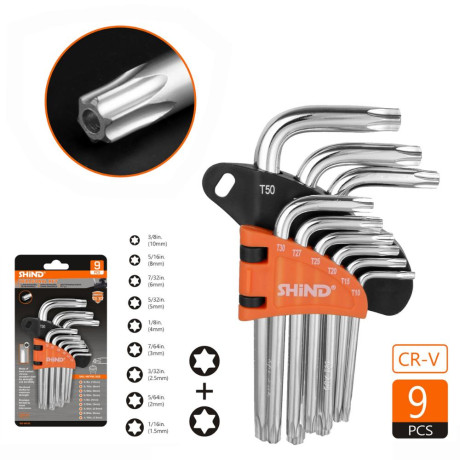 Shind σετ Torx με Τρυπα τ10-τ50 Κοντα (Shi-94335) (Shi94335)