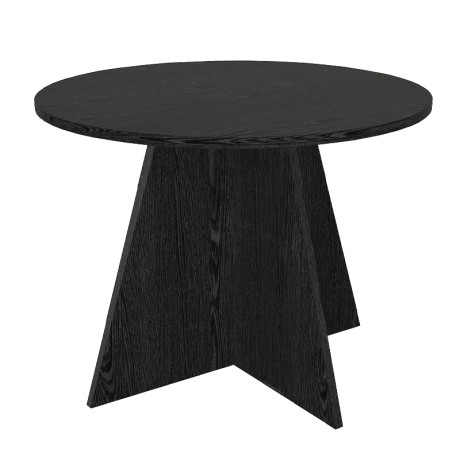 Τραπέζι Tailor Megapap Χρώμα Sencron Black Ø100x75,7εκ.