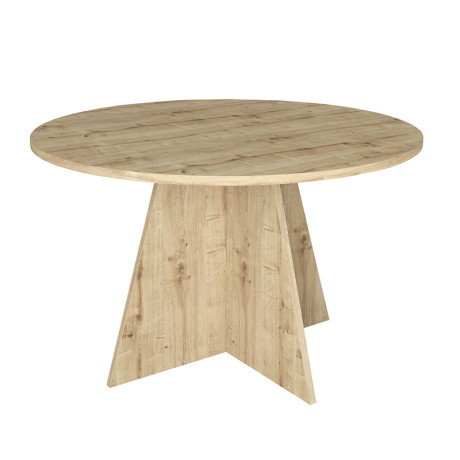 Τραπέζι Tailor Megapap Χρώμα Sapphire oak Ø120x75,7εκ.