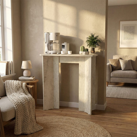 Κονσόλα Mara Megapap Χρώμα Travertine 90x29,6x91,8εκ.