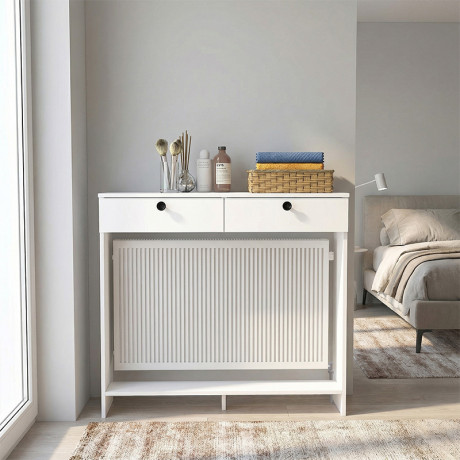 Κονσόλα - Κάλυμμα Καλοριφέρ Opelya Megapap Χρώμα Λευκό 110x31,4x100εκ.