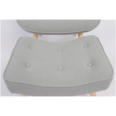 Πολυθρόνα ArteLibre AMARANTHUS Με Υποπόδιο Γκρι 98x70x77cm