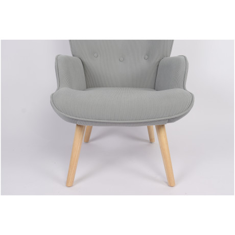 Πολυθρόνα ArteLibre AMARANTHUS Με Υποπόδιο Γκρι 98x70x77cm