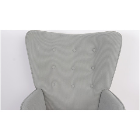 Πολυθρόνα ArteLibre AMARANTHUS Με Υποπόδιο Γκρι 98x70x77cm